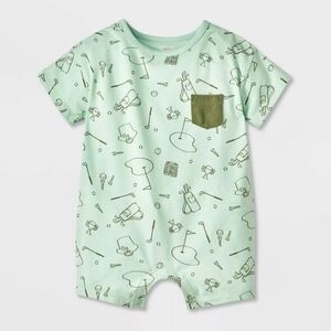 NWT Mint Green Baby GOLF Romper with Pocket